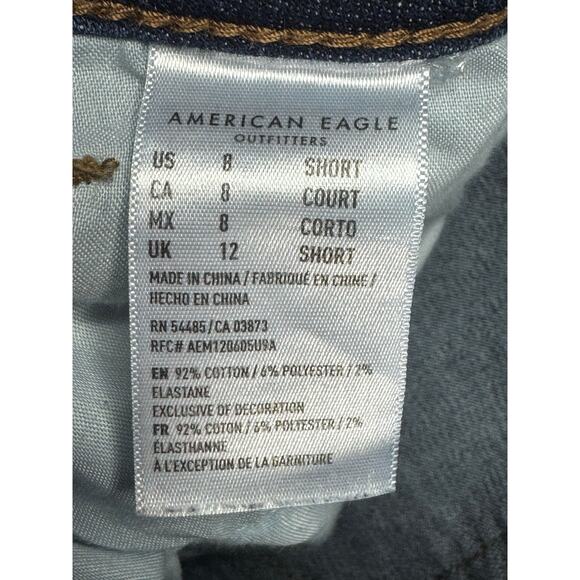 American Eagle Women's Kick Boot Blue Denim Jeans - Size 8 Short (30x29.5) - Picture 6 of 6